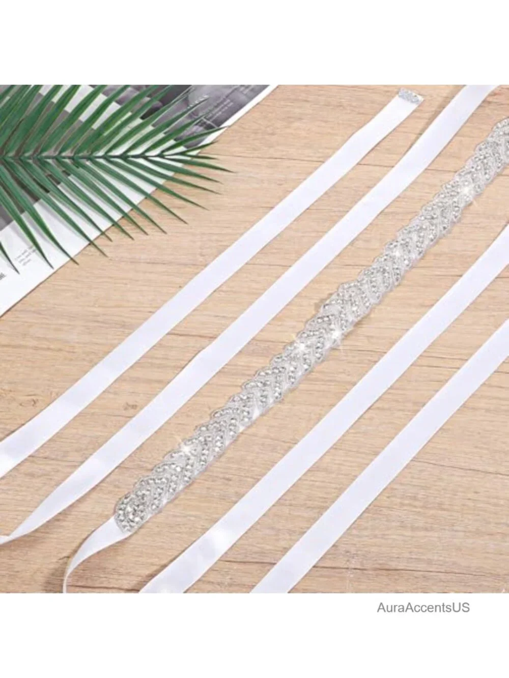 Rhinestone Bridal Wedding Belt Crystal Adjustable Waist Belt for Gowns